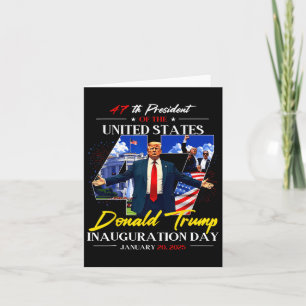 Präsident Donald Trump Amtseinführungstag 2025 47. Karte