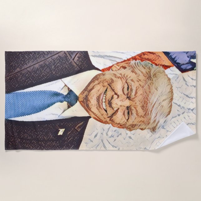 Präsident Donald Trump Art Beach Handtuch (Vorderseite)