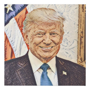 Präsident Donald Trump Art Wrapped Canvas Künstlicher Leinwanddruck