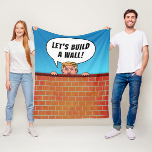 Präsident Donald Trump baut einen Wall-Funny-Cart Fleecedecke