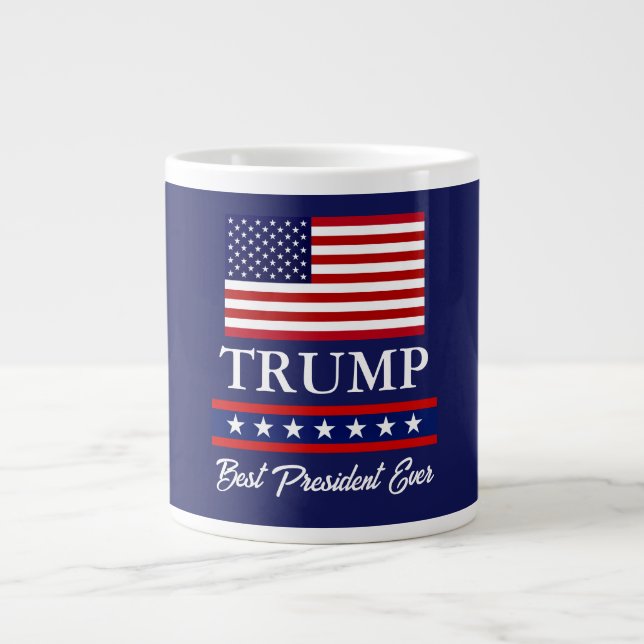 PRÄSIDENT DONALD TRUMP BEST PRÄSIDENT JE Jumbo-Tasse (Vorderseite)