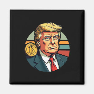 Präsident Donald Trump Bitcoin Dogecoin Crypto Ret Magnet