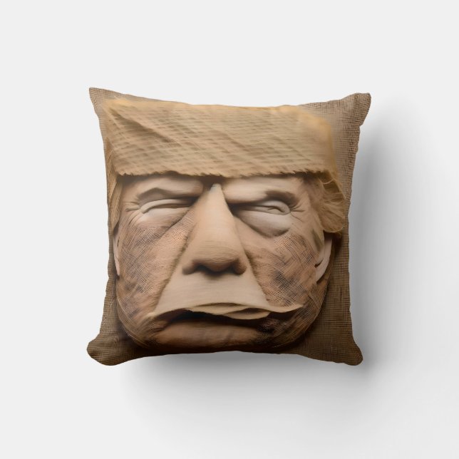 PRÄSIDENT DONALD TRUMP BURLAP DESIGN KISSEN (Vorderseite)