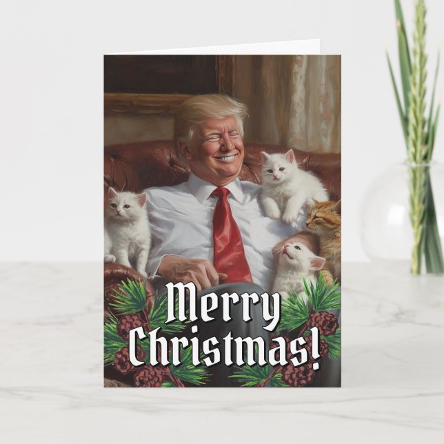Präsident Donald Trump Cats Kittens Weihnachten 20 (Vorderseite)
