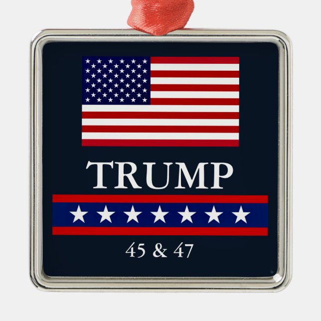 PRÄSIDENT DONALD TRUMP CHRISTMAS ORNAMENT AUS METALL (Vorne)
