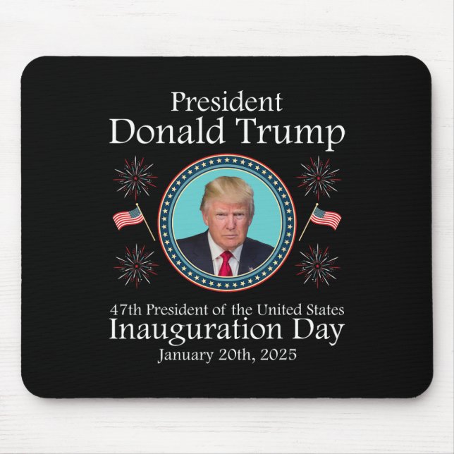 Präsident Donald Trump Einweihung des Memorabil 20 Mousepad (Vorne)