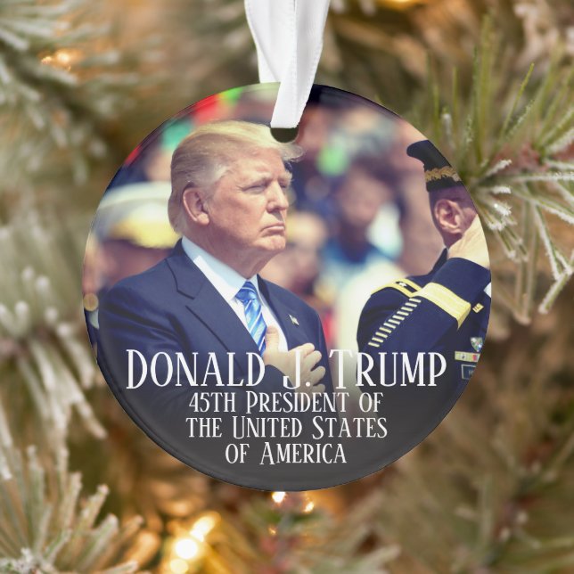 Präsident Donald Trump Foto Keepake Ornament (Baum)