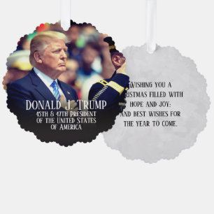 Präsident Donald Trump Foto Keepake Ornament Karte