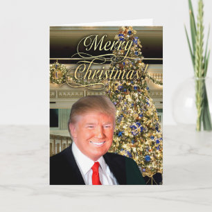 Präsident Donald Trump frohe Weihnachtsgrüße Feiertagskarte