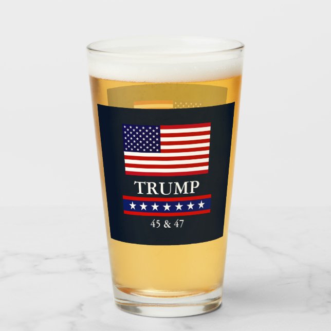 PRÄSIDENT DONALD TRUMP GLASS GLAS (Vorne (Gefüllt))