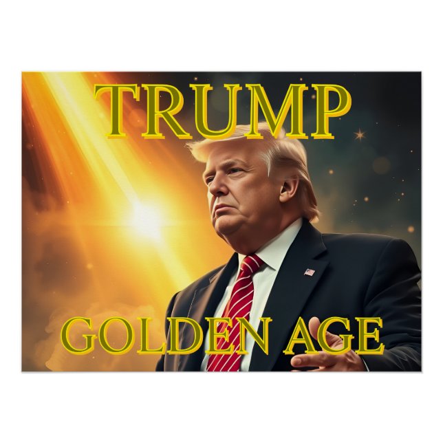 PRÄSIDENT DONALD TRUMP GOLDEN AGE POSTER (Vorderseite)