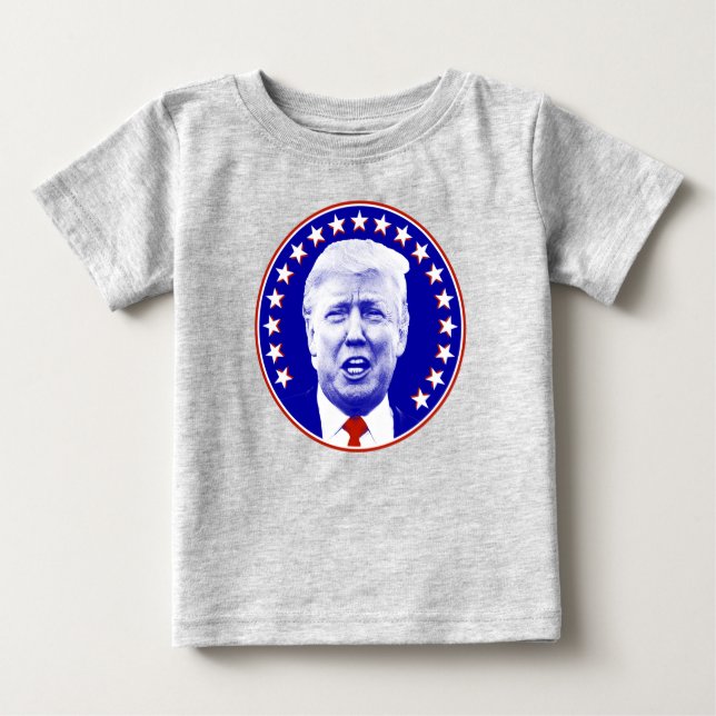 Präsident Donald Trump in Blau Baby T-shirt (Vorderseite)
