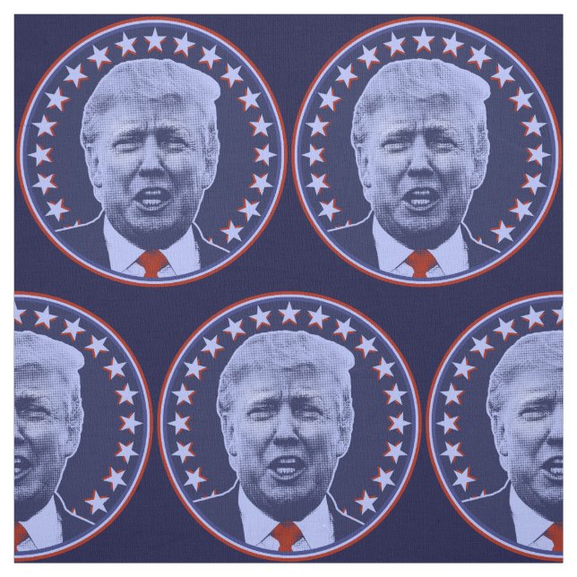 Präsident Donald Trump in Blau Stoff (Muster)