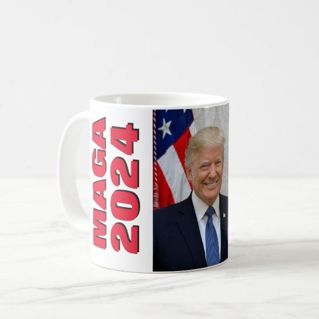 Präsident Donald Trump Kaffeetasse (Vorderseite Links)