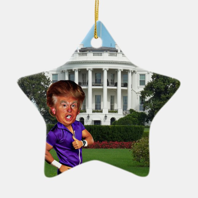 Präsident Donald Trump Keramik Ornament (Vorne)