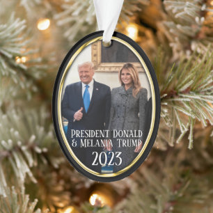 Präsident Donald Trump & Melania 2023 Ornament