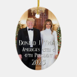 Präsident Donald Trump Melania 2024 Weihnachten Keramik Ornament
