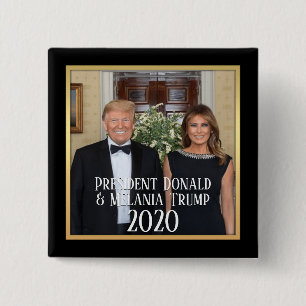 Präsident Donald Trump & Melania Elegant 2020 Button