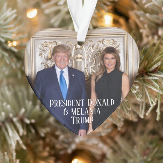 Präsident Donald Trump & Melania Elegant Ornament (Baum)