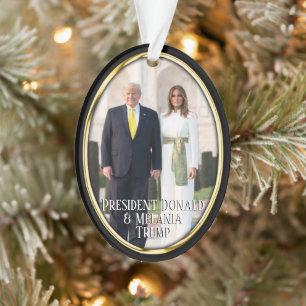 Präsident Donald Trump & Melania in Indien Ornament