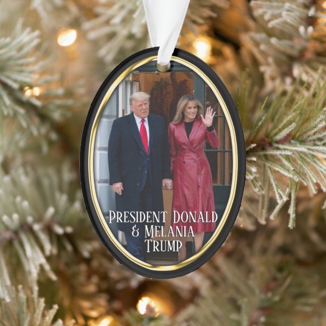 Präsident Donald Trump & Melania Ornament (Baum)