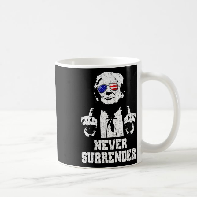 Präsident Donald Trump Middle Finger Kaffeetasse (Rechts)