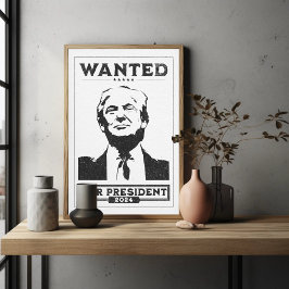 Präsident Donald Trump Mugshot Style Wollte Poster