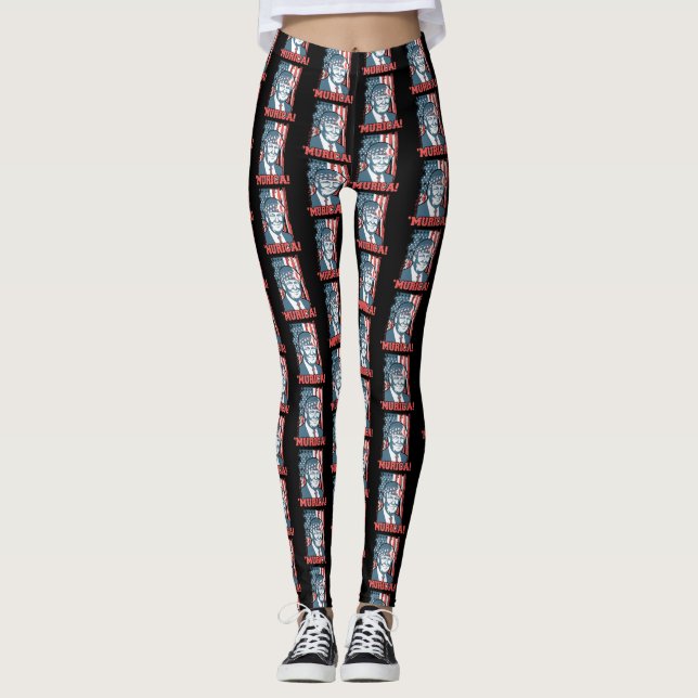Präsident Donald Trump Murica patriotisch Leggings (Vorderseite)