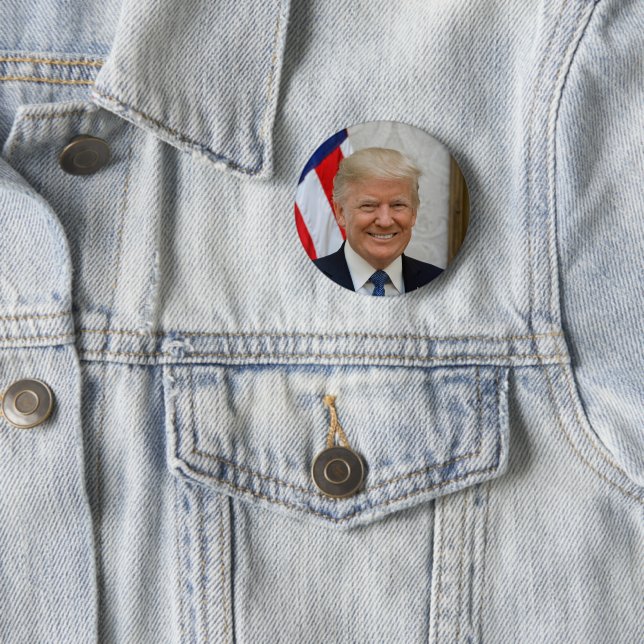 Präsident Donald Trump Offizielles Portrait 2017 Button (Beispiel)