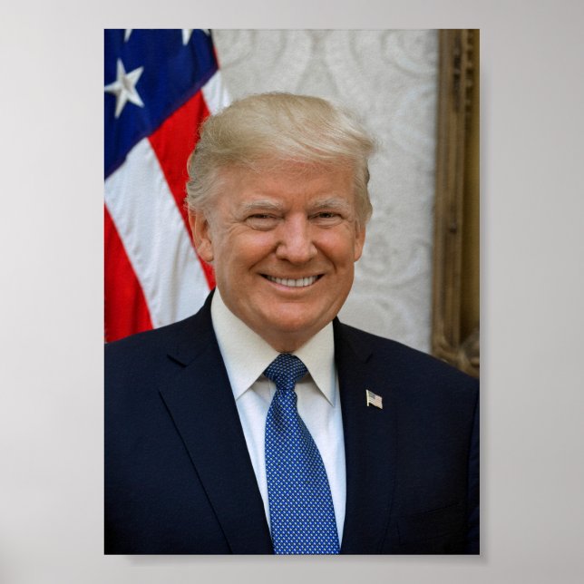 Präsident Donald Trump Offizielles Portrait 2017 Poster (Vorne)