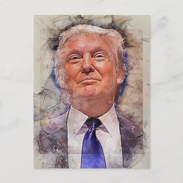 Präsident Donald Trump Postkarte (Vorderseite)