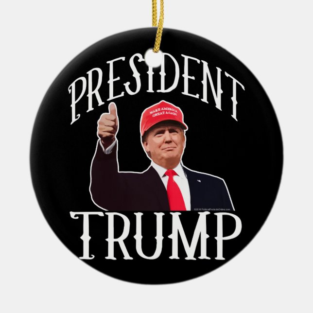 Präsident Donald Trump Red Hat stumbs Keramikornament (Vorne)