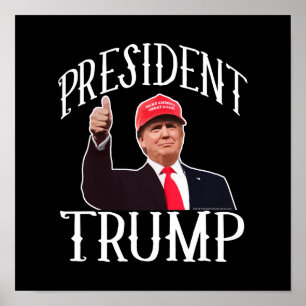 Präsident Donald Trump Red Hat wirbelt auf Poster