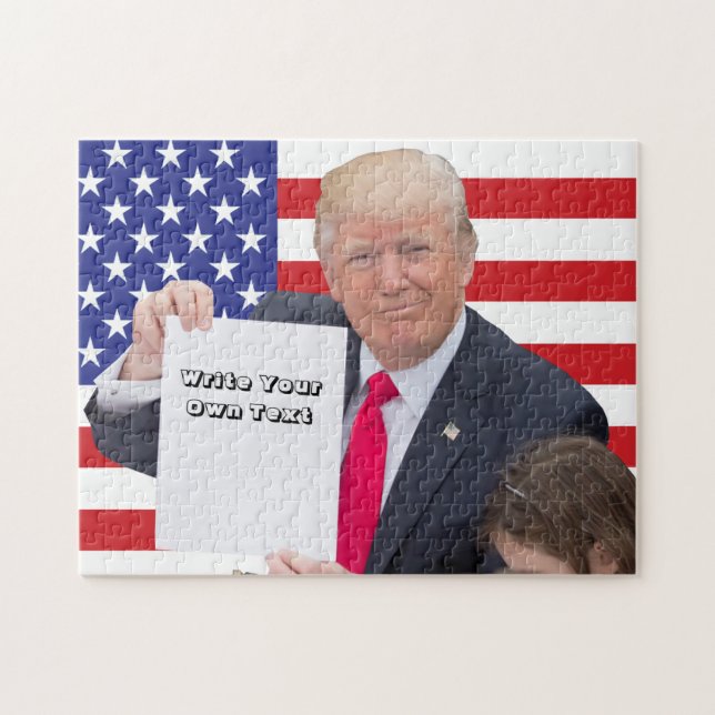 Präsident Donald Trump - Schreiben Sie Ihren eigen Puzzle (Horizontal)