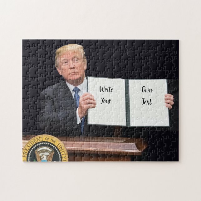 Präsident Donald Trump - Schreiben Sie Ihren eigen Puzzle (Horizontal)