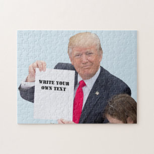 Präsident Donald Trump - schreiben Sie Ihren Puzzle
