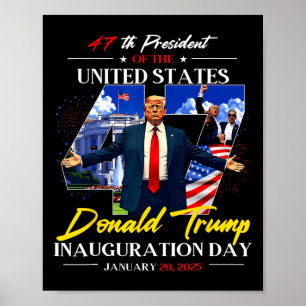 Präsident Donald Trump Tag der Amtseinführung 2025 Poster