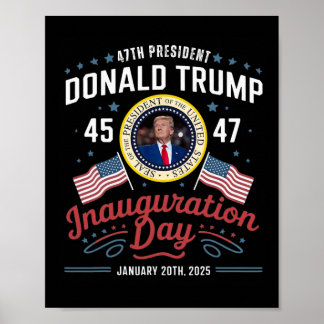 Präsident Donald Trump Tag der Amtseinführung 2025 Poster