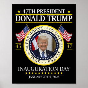 Präsident Donald Trump Tag der Amtseinführung 2025 Poster