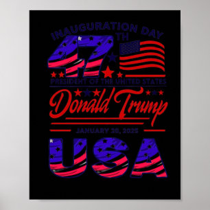 Präsident Donald Trump Tag der Amtseinführung 2025 Poster