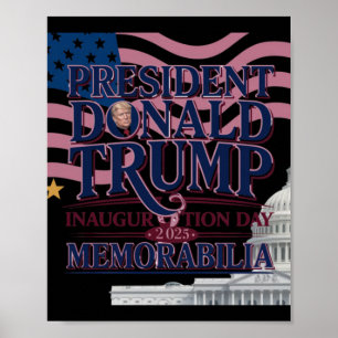Präsident Donald Trump Tag der Amtseinführung 2025 Poster
