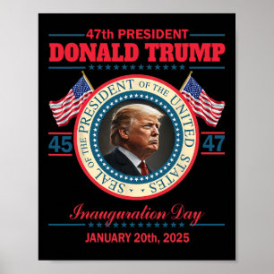 Präsident Donald Trump Tag der Amtseinführung 2025 Poster
