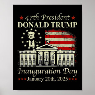 Präsident Donald Trump Tag der Amtseinführung 2025 Poster