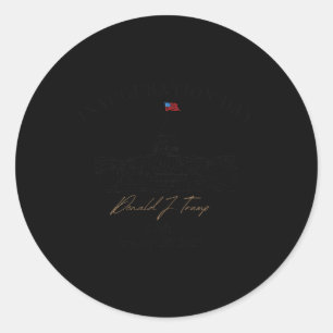Präsident Donald Trump Tag der Amtseinführung 2025 Runder Aufkleber