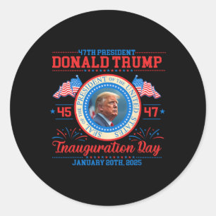 Präsident Donald Trump Tag der Amtseinführung 2025 Runder Aufkleber