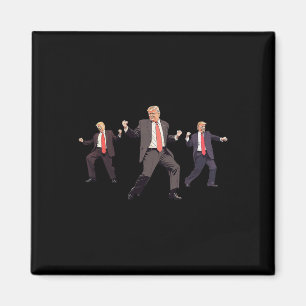 Präsident Donald Trump tanzt über ihn Magnet