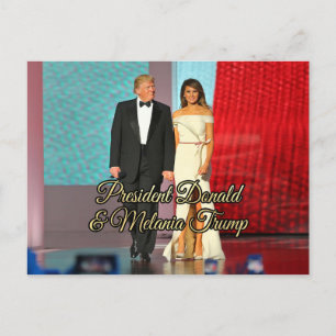 Präsident Donald Trump und Melania Foto Postkarte