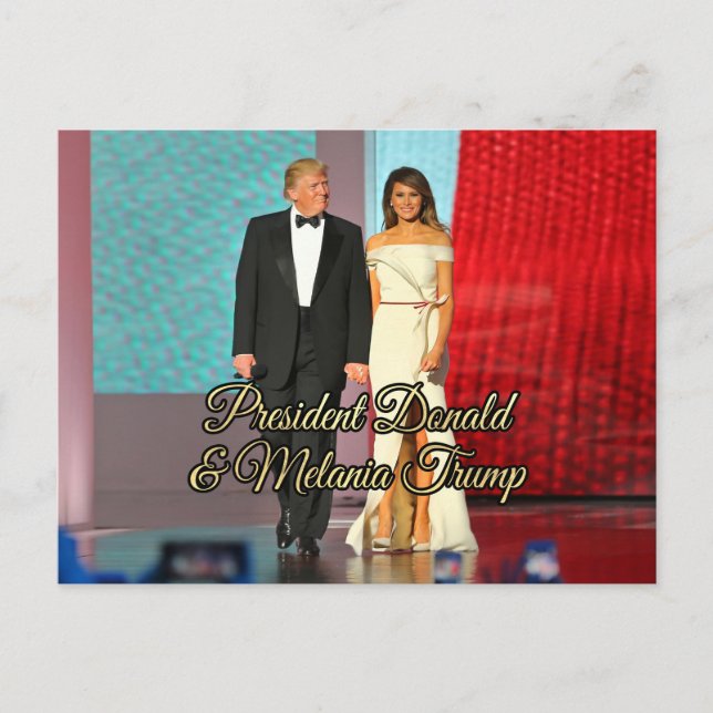 Präsident Donald Trump und Melania Foto Postkarte (Vorderseite)