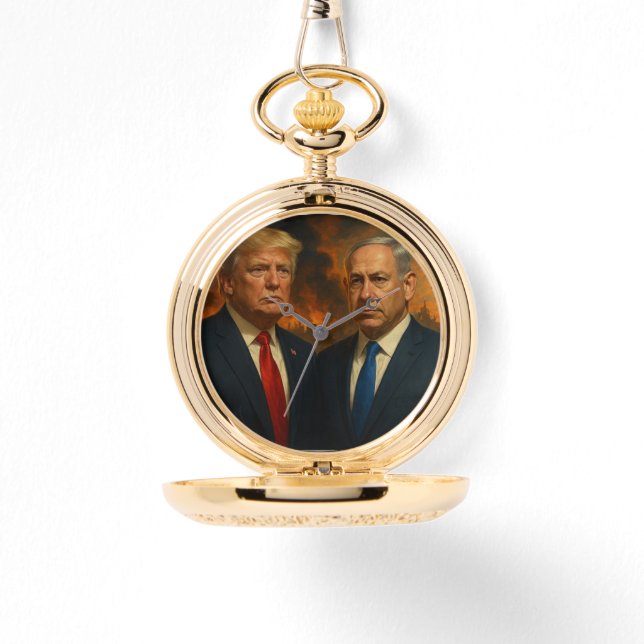Präsident Donald Trump und Netanjahu Watch Armbanduhr (Vorderseite)