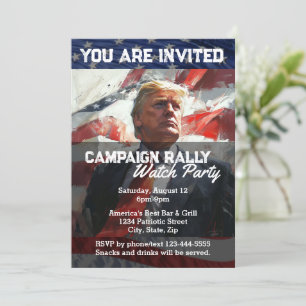Präsident Donald Trump Wahlkampagne Party Custom b Einladung